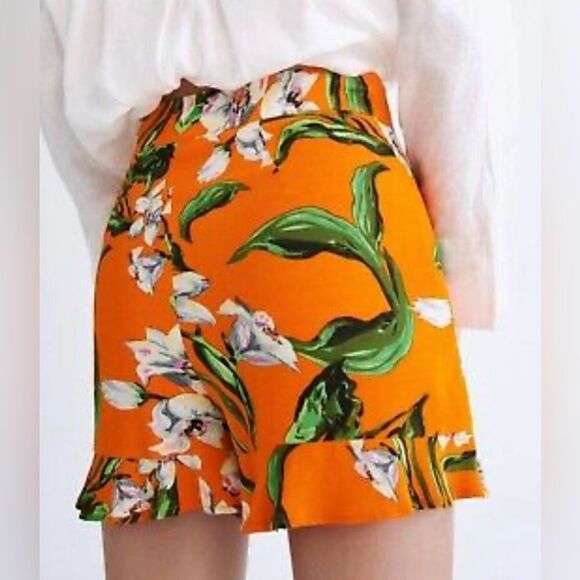 Zara print drawstring skort/shorts size Small - Picture 2 of 9